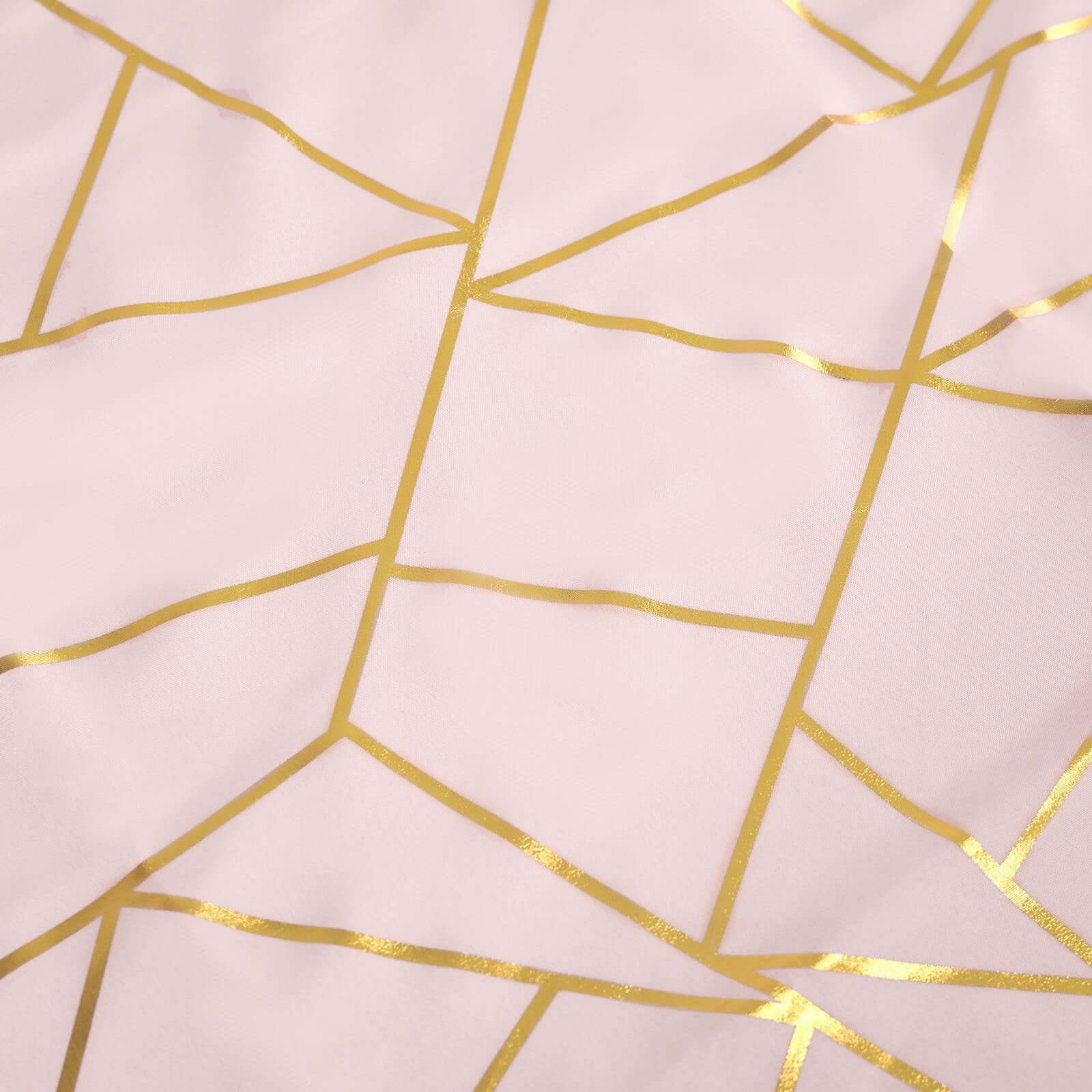 5 Pack Modern Blush and Geometric Gold Cloth Dinner Napkins 20"x20"