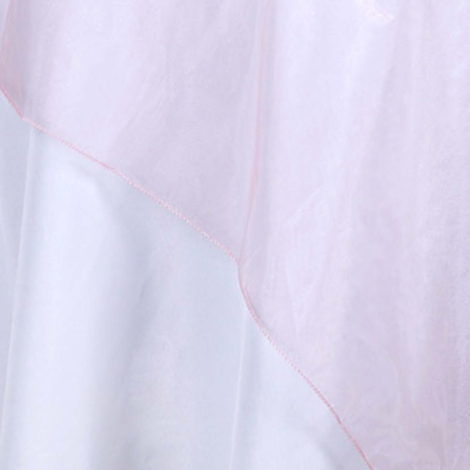 Organza 72"x72" Table Overlay Square Tablecloth Blush - Sheer Table Cover
