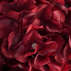 4 Pack 7" Burgundy Artificial Silk Hydrangea Kissing Flower Balls