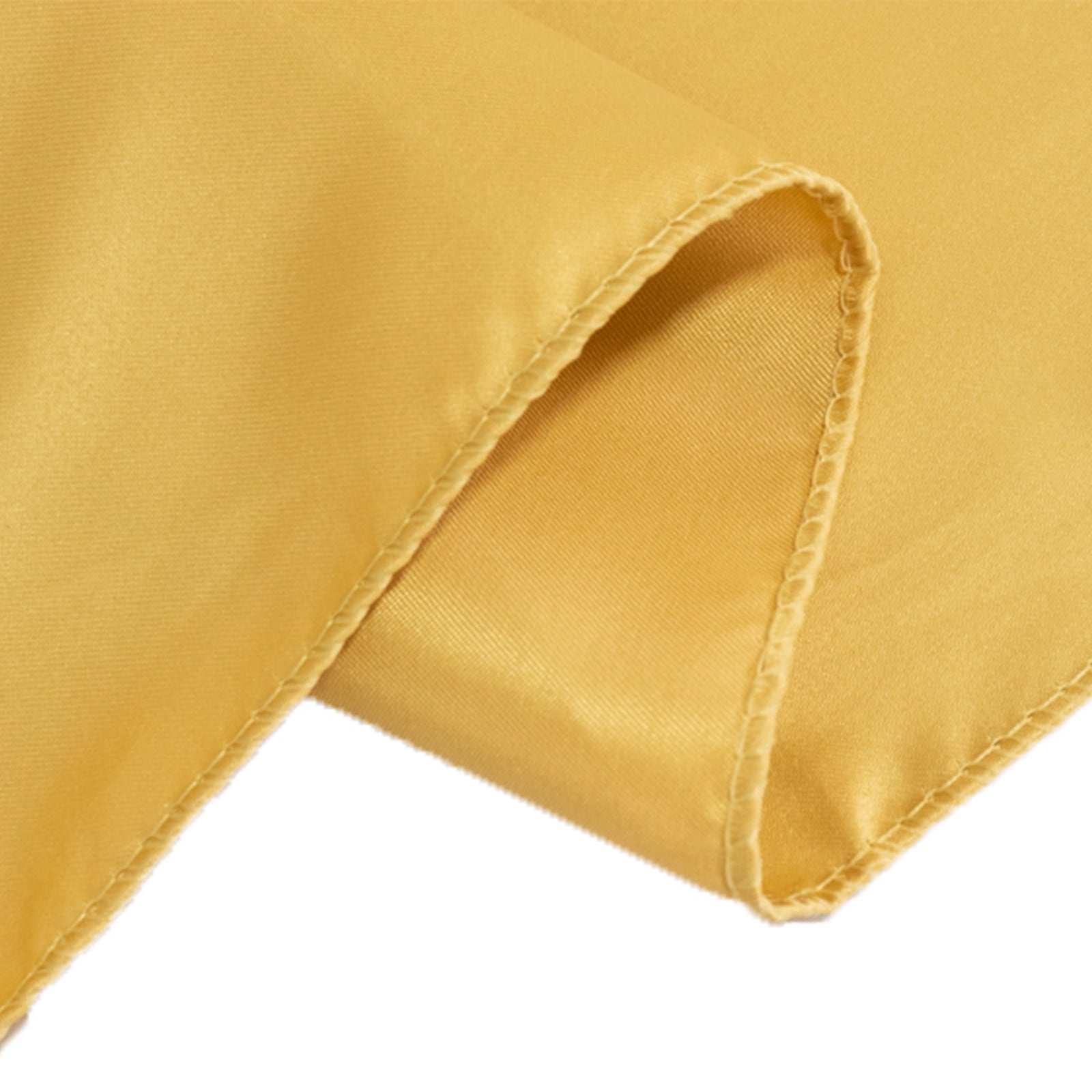 Lamour Satin 72"x72" Table Overlay Square Tablecloth Champagne - Smooth Finish Table Topper
