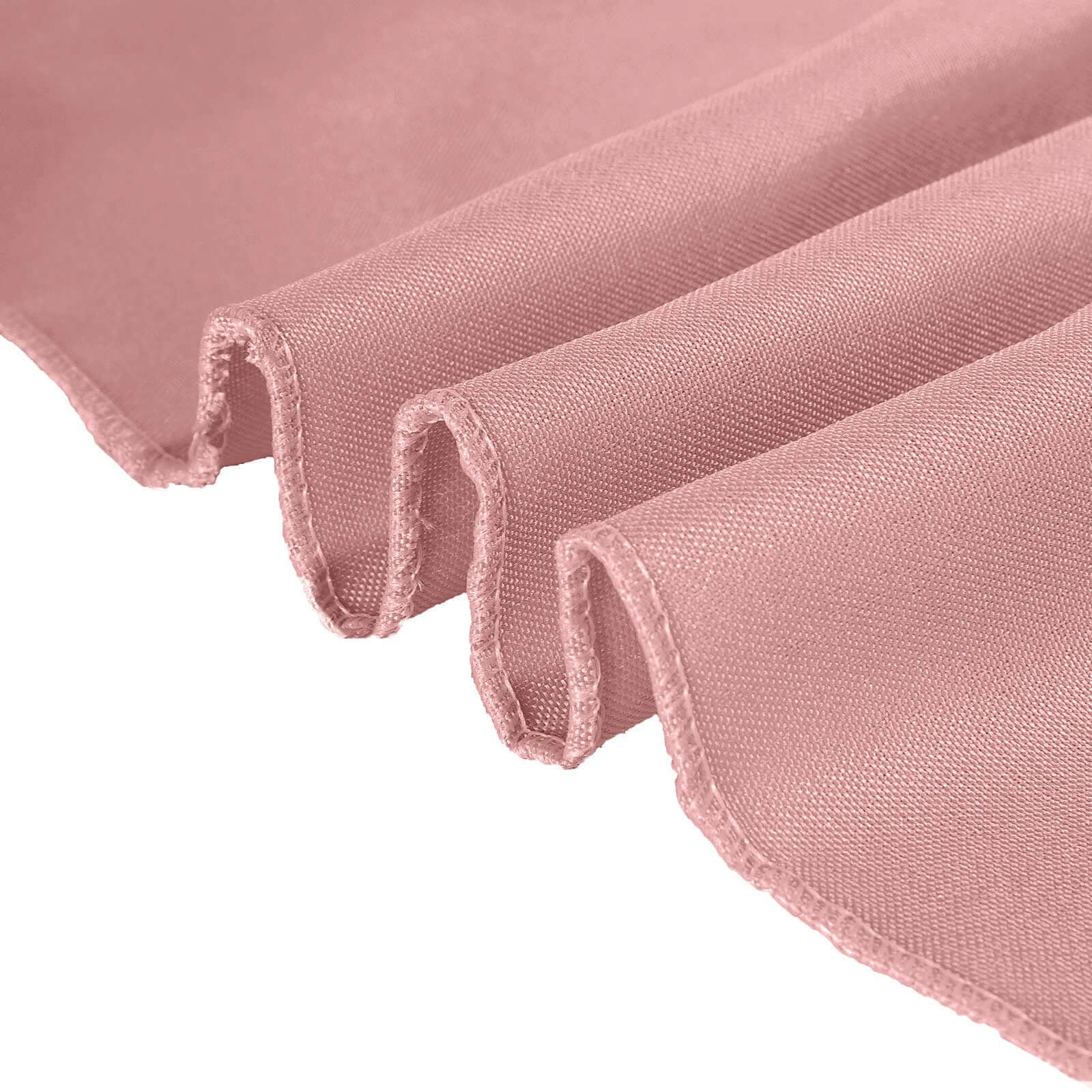 Polyester Slip On Folding Chair Covers Dusty Rose - Stain-Resistant Reusable Durable Fabric