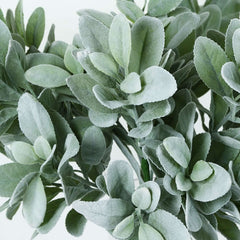 2 Stems 24" Tall Frosted Green Artificial Lambs Ear Leaf Indoor Plant