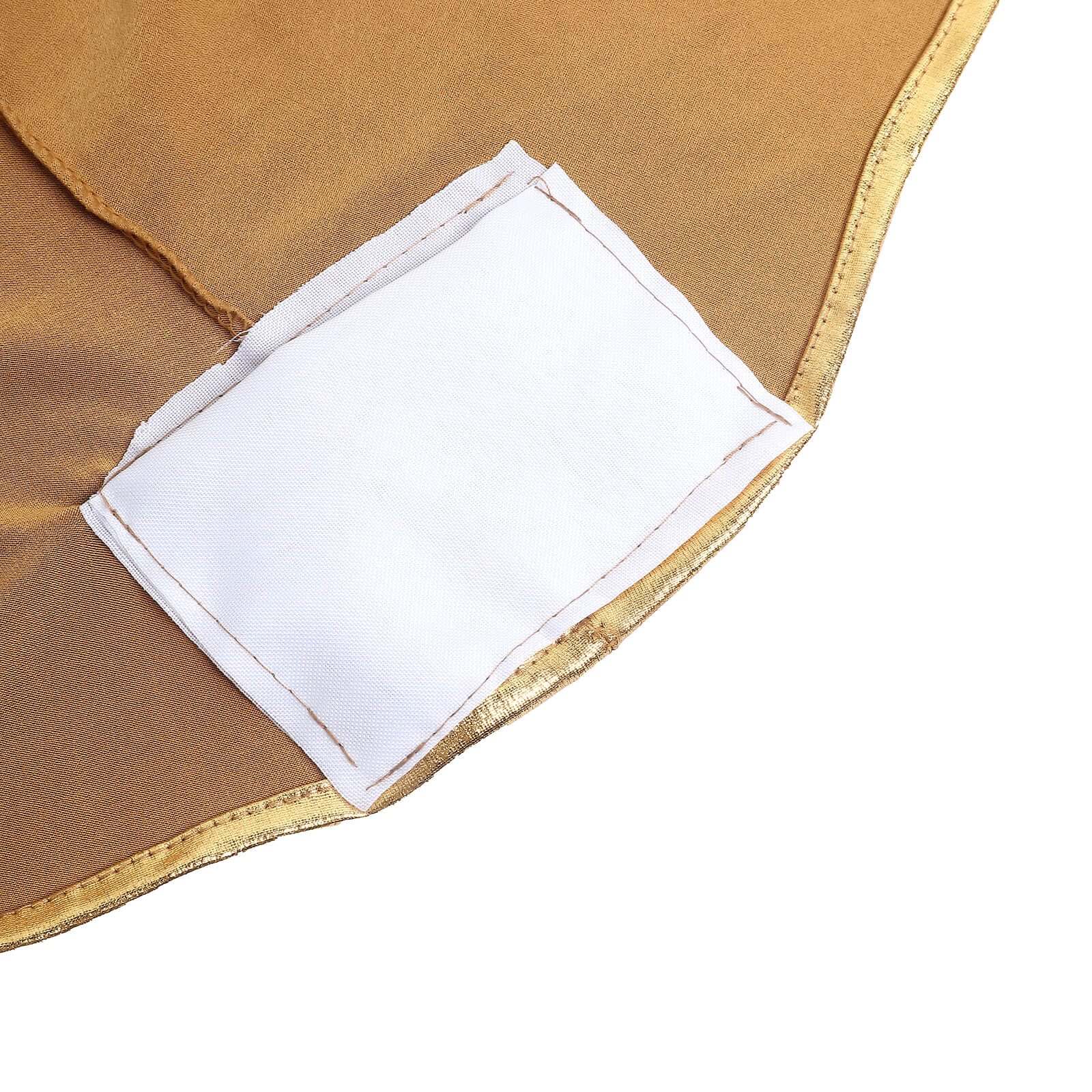 Metallic Spandex 32" Fitted Round Cocktail Table Cover Gold Highboy Tablecloth - Stretch Fit & Water-Resistant for Stylish Decor
