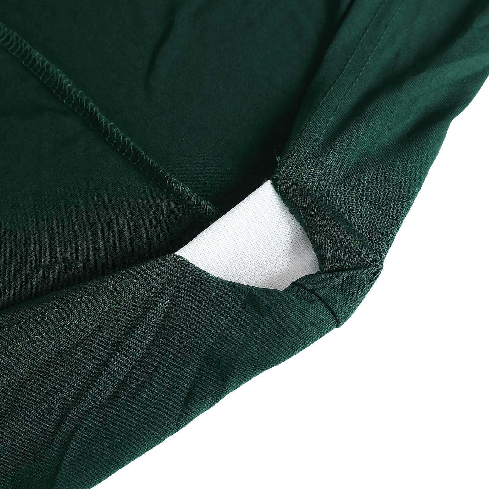 Stretch Spandex 96"x30" Rectangle Table Cover Hunter Emerald Green - Durable Form-Fitting Tablecloth