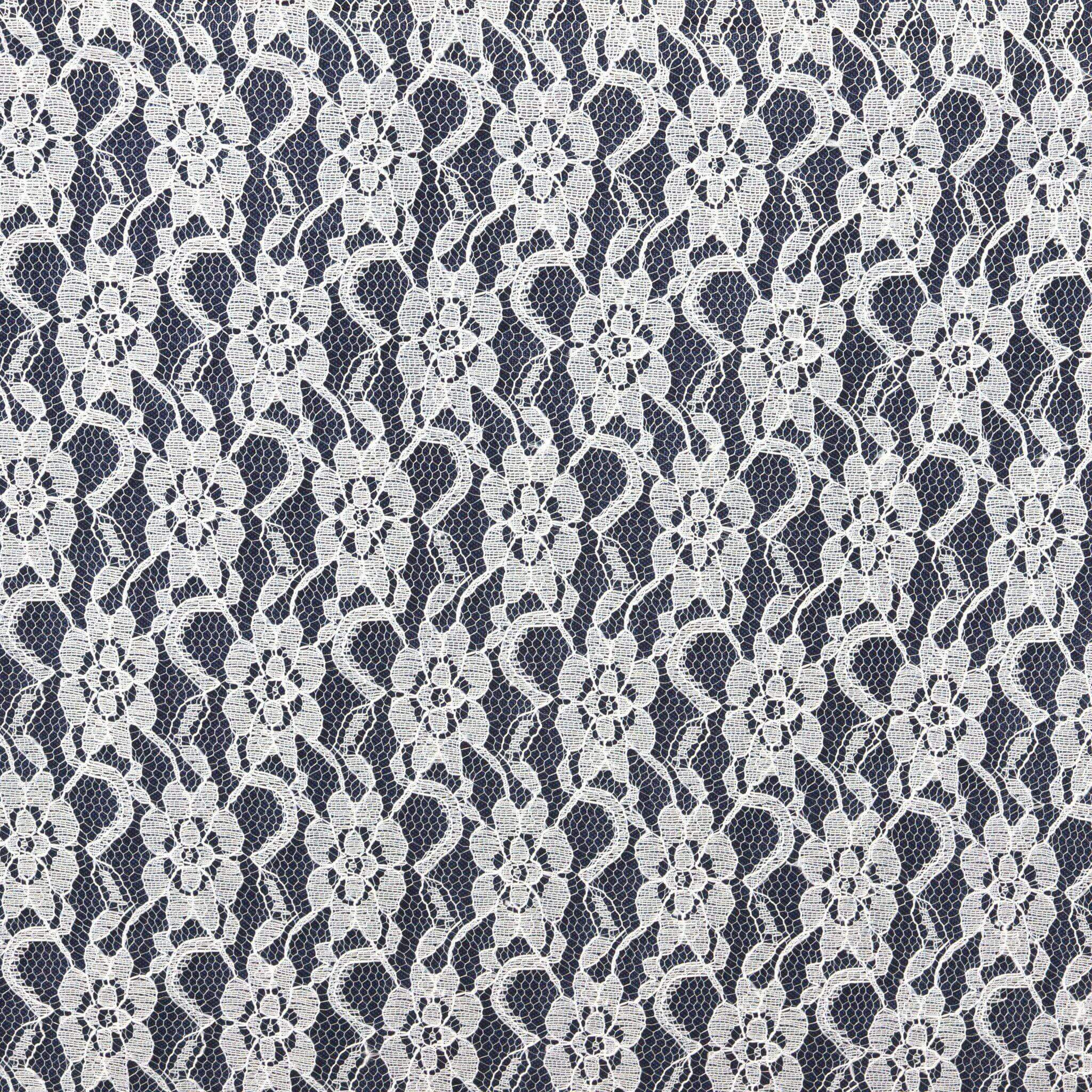 12"x108" Ivory Floral Lace Table Runner