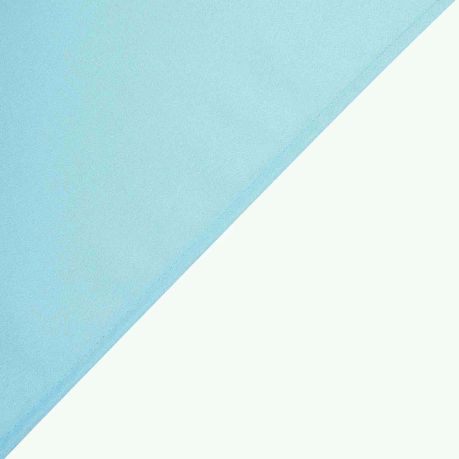 Polyester 90"x90" Table Overlay Square Tablecloth Light Blue - Wrinkle-Resistant & Durable Table Cover