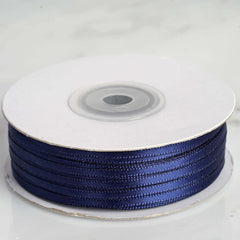 100 Yards 1 8" Navy Blue Satin Ribbon