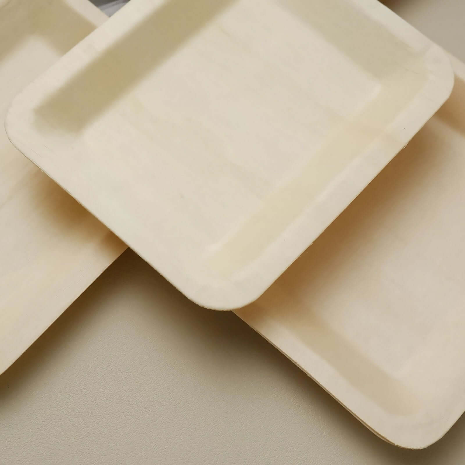 25-Pack Birchwood 4"x5" Rectangle Dessert Plates - Natural Eco Friendly Wooden Disposable Plates for Farmhouse-Style Events, Parties & Gatherings