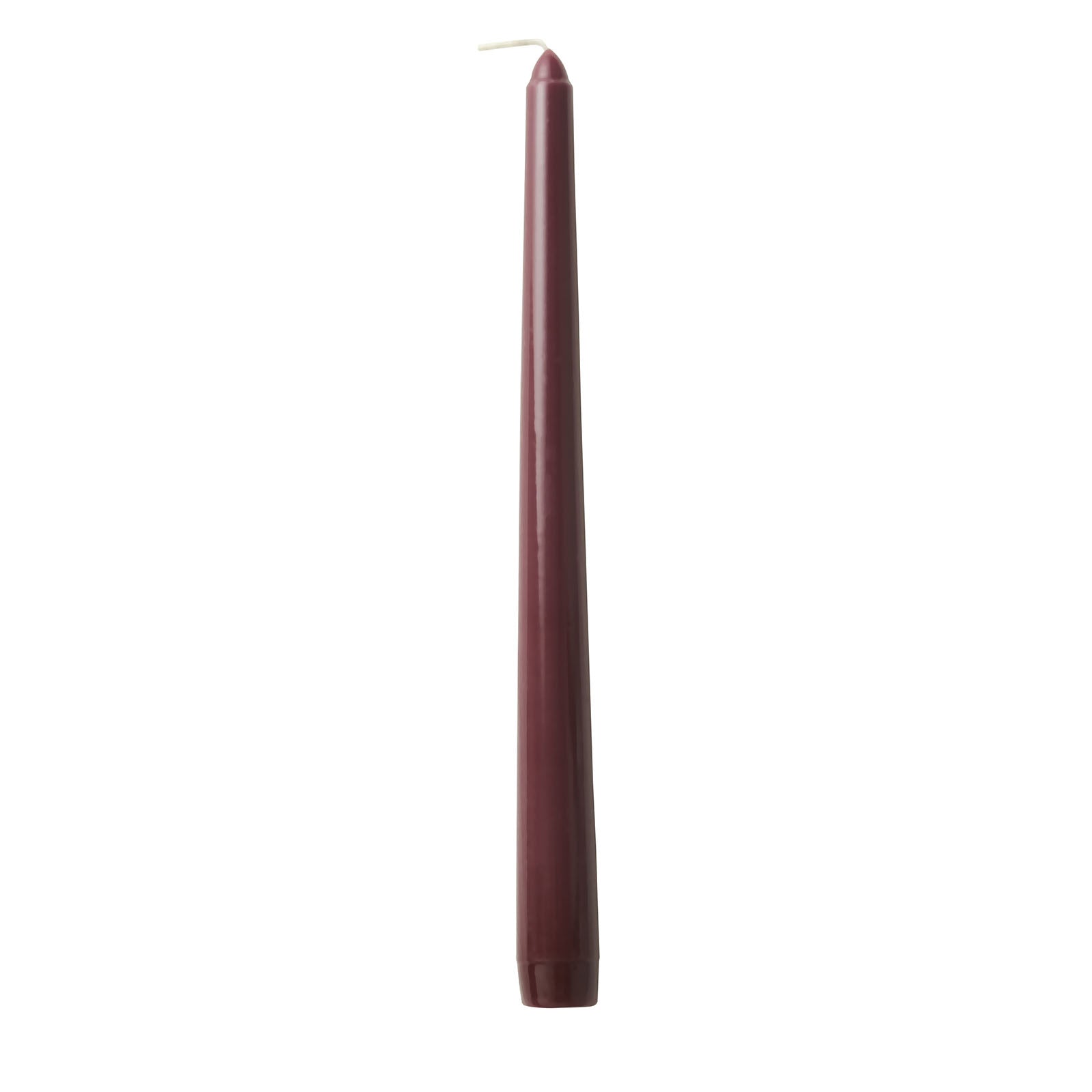 12-Pack Taper Candles Premium Wax Design Burgundy - Unscented Candles for Upscale Settings 10"