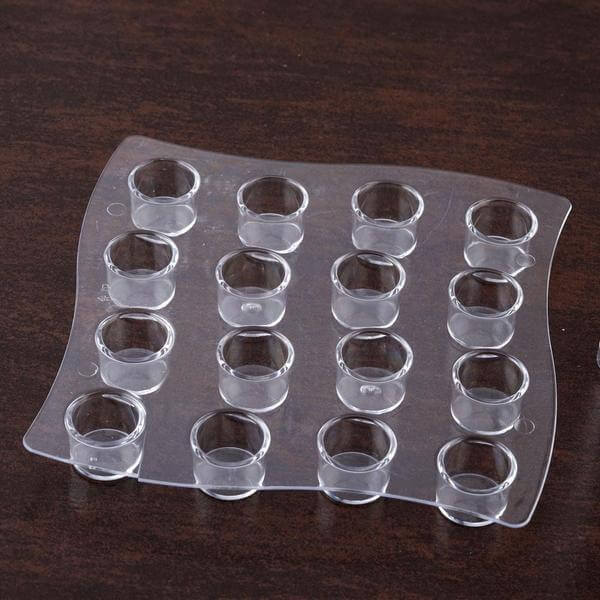16-Pack Plastic Shot Glasses Clear Test Tube - Lightweight Disposable Glasses with Tray for Events 1oz