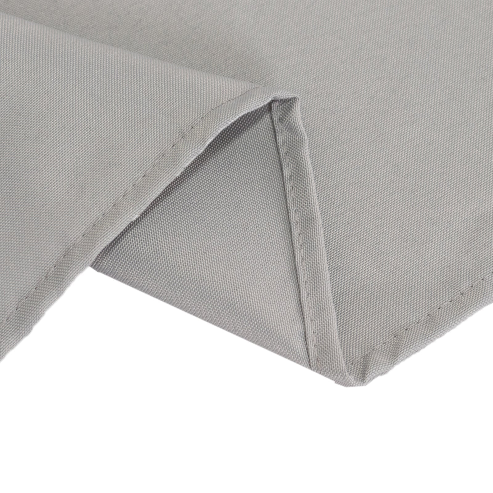 Premium Polyester 70"x70" Table Overlay Square Tablecloth Silver 220GSM Wrinkle-Resistant Table Cover