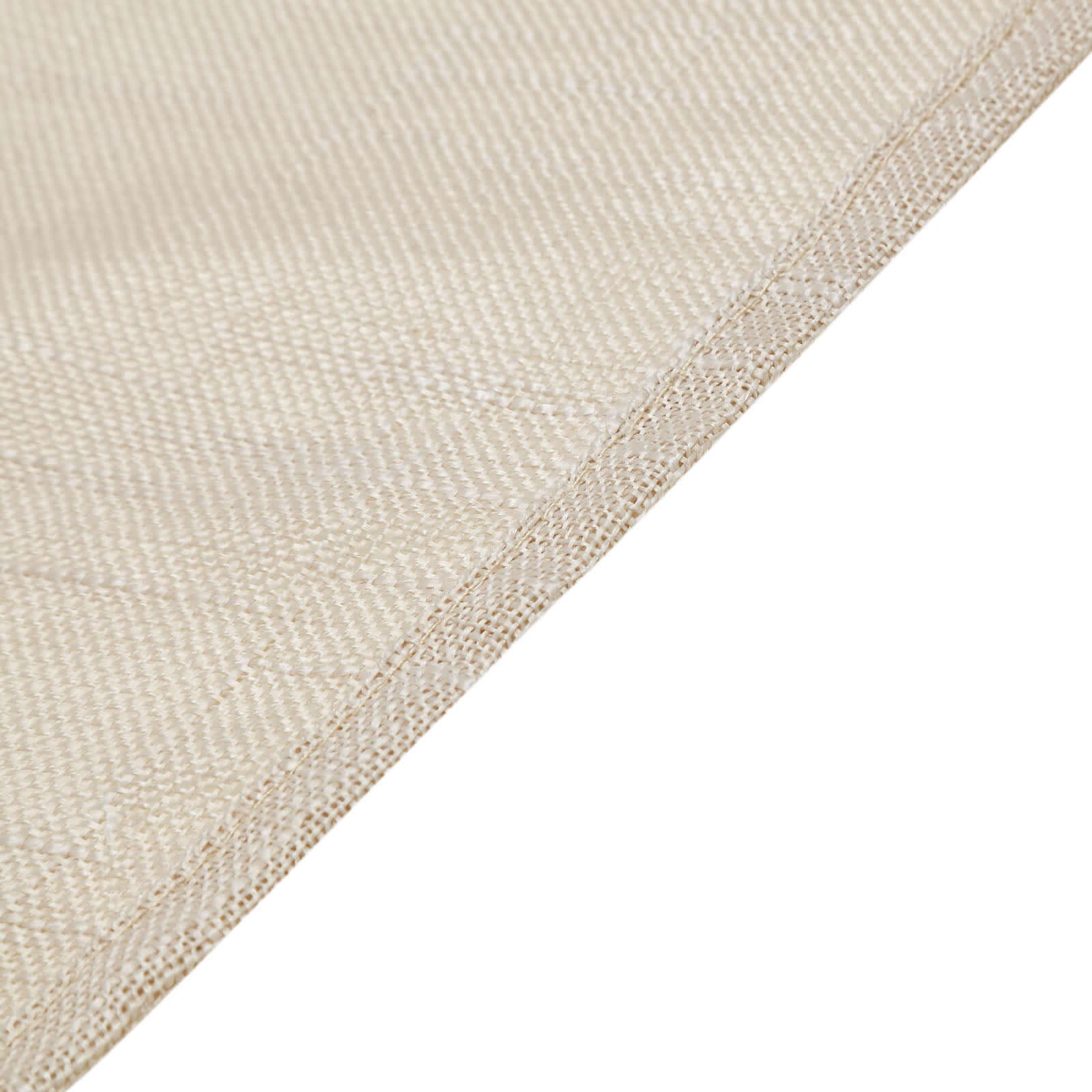 5 Pack Linen Chair Sashes 6"x108" Slubby Textured Beige - Durable Wrinkle-Resistant Decor