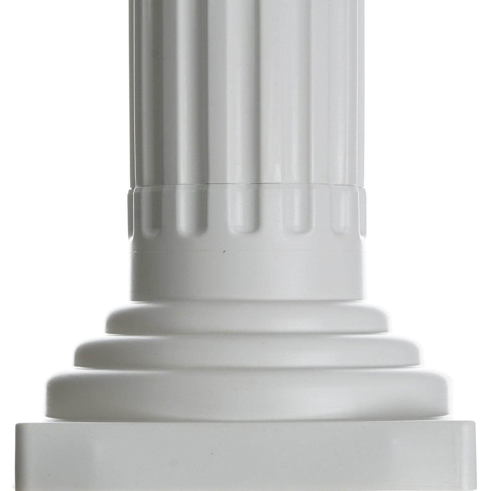 4 Pack 34" White Height Adjustable Empirical Roman Inspired Pedestal Column Plant Stand - PVC