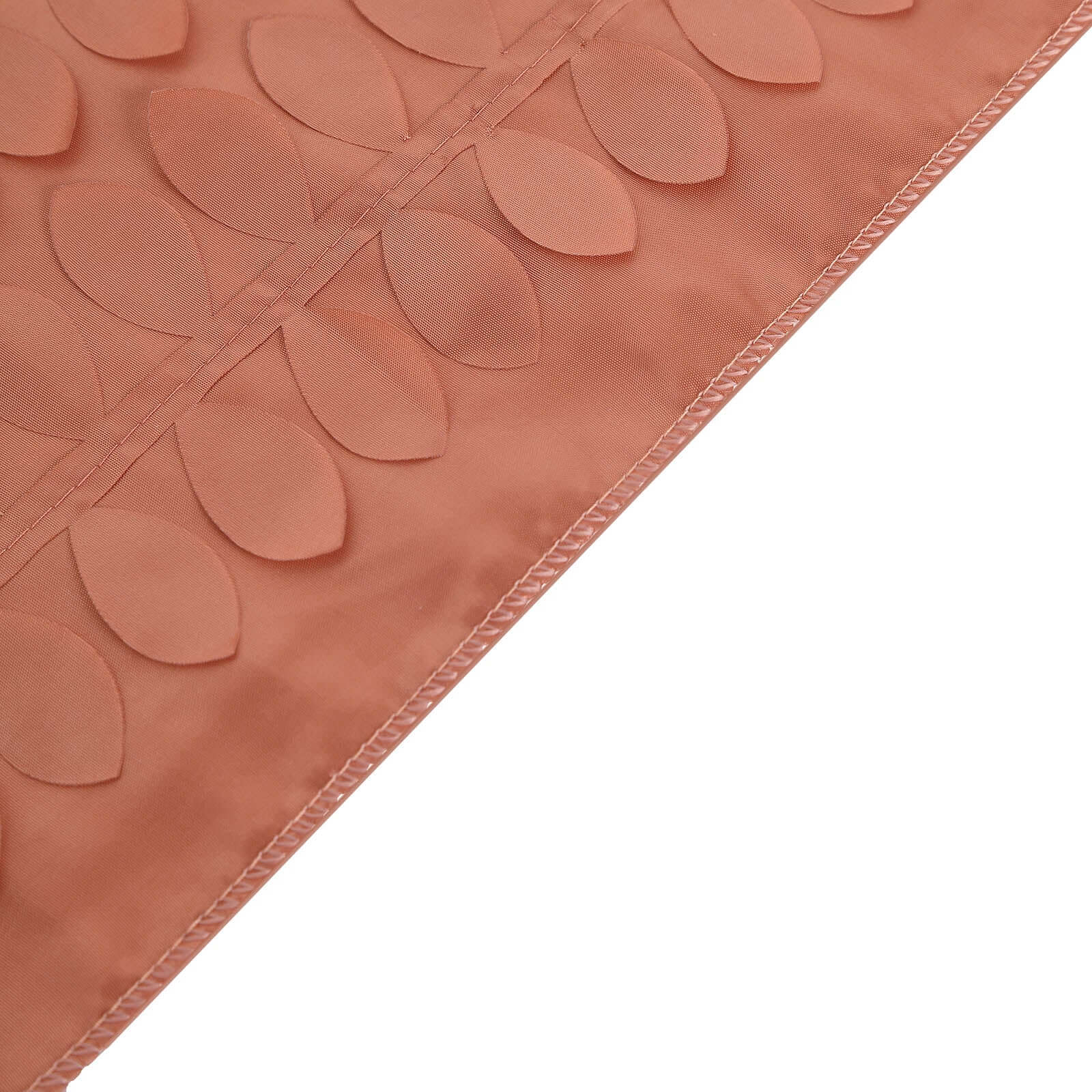 Taffeta 54"x54" Table Overlay Square Tablecloth Terracotta 3D Leaf Petal Table Cover