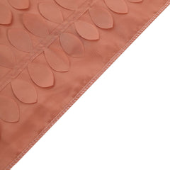 Taffeta 54"x54" Table Overlay Square Tablecloth Terracotta 3D Leaf Petal Table Cover