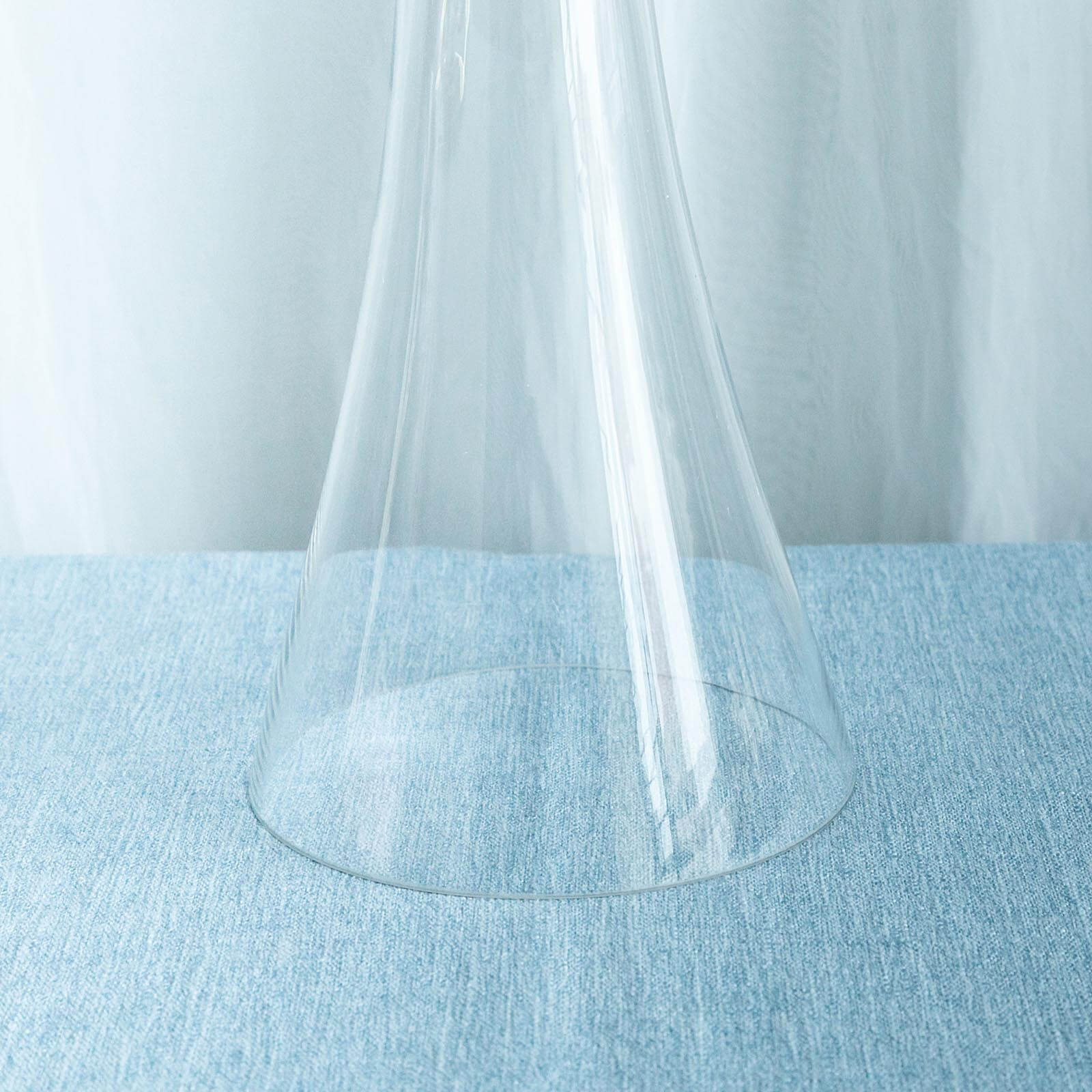 4-Pack Glass Trumpet Vases Reversible Latour Design Clear - Classy Wedding Table Flower Centerpieces 24"