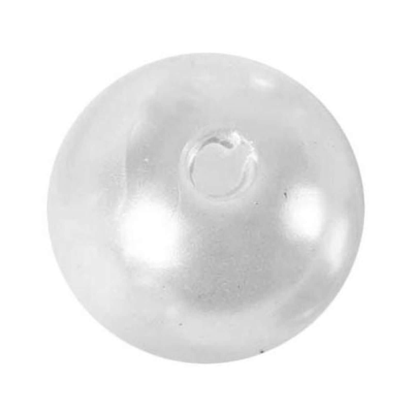 120-Pack Faux Craft Pearl Beads White - Glossy Beads with Holes for Vase Filler Jewelry Making Bridal Accessories & Event Decor 20mm