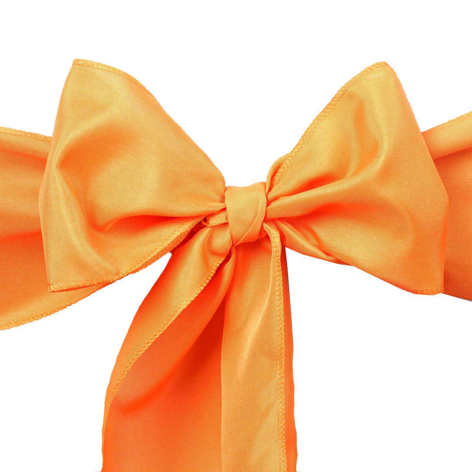 5 Pack Polyester Chair Sashes Orange 6"x108"