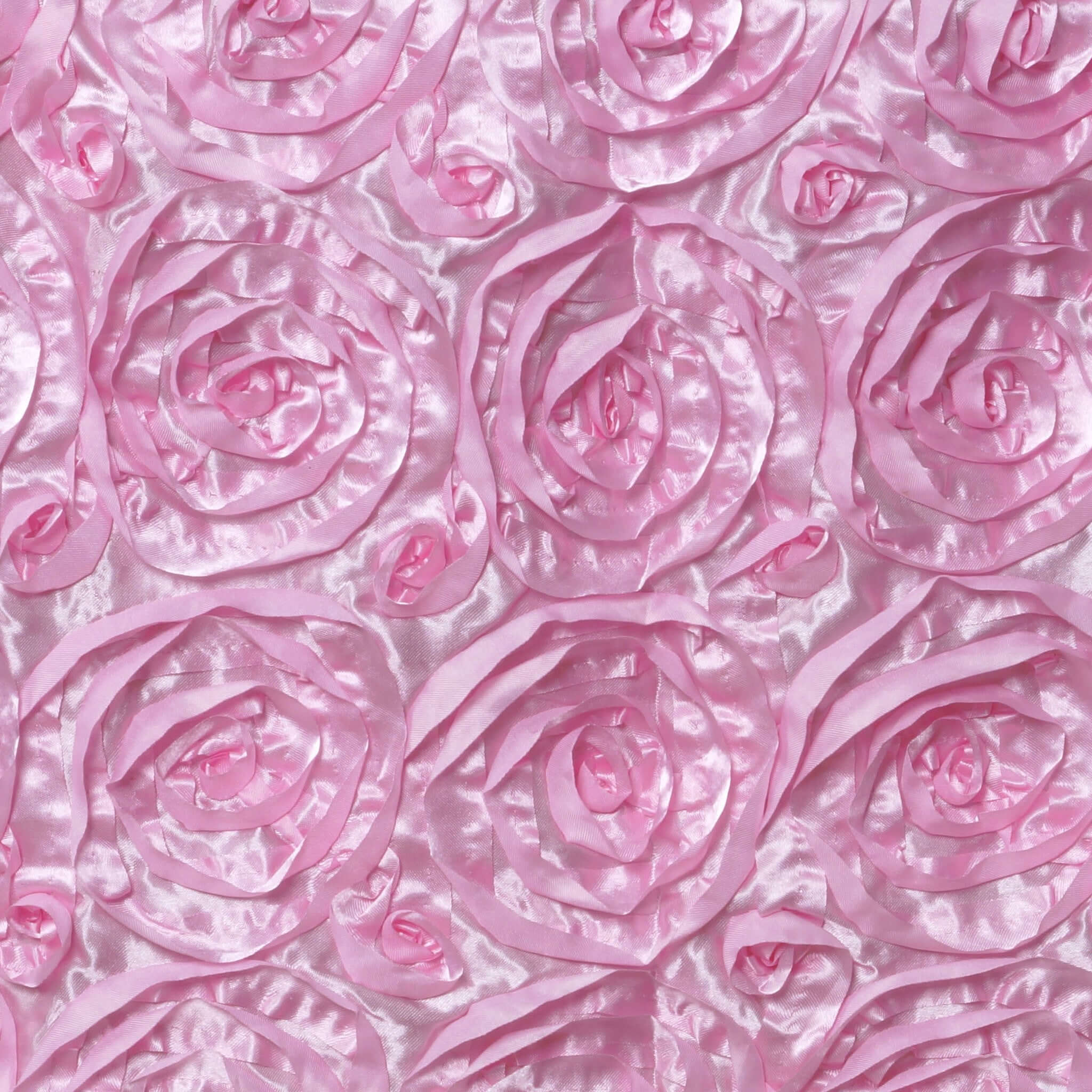 Satin 16" Chair Caps with Rosette Design for Chiavari Chairs Pink - Exquisite Chair Back Cover for Weddings & Parties