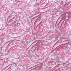 Satin 16" Chair Caps with Rosette Design for Chiavari Chairs Pink - Exquisite Chair Back Cover for Weddings & Parties