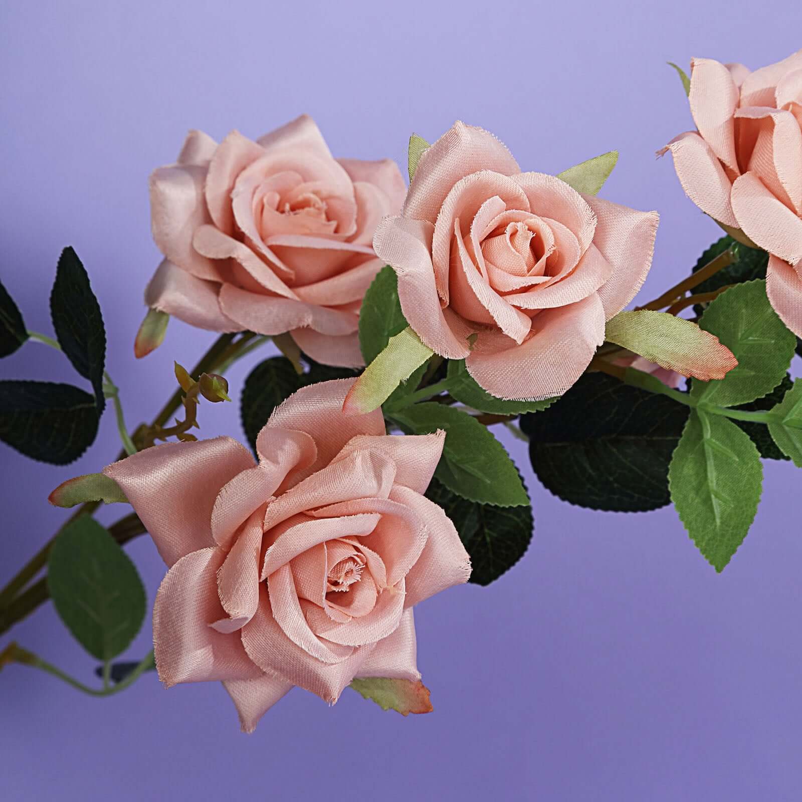 2 Stems 38" Tall Dusty Rose Artificial Silk Rose Flower Bouquet Bush