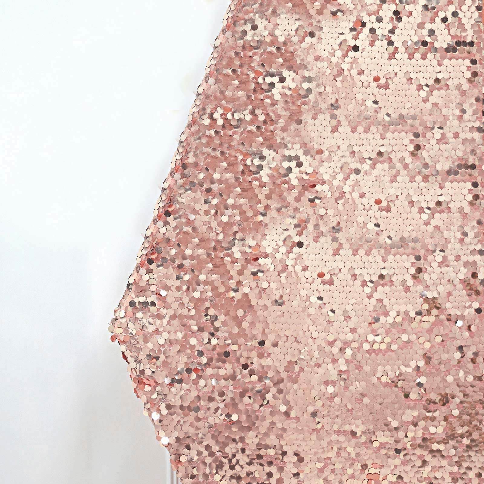 8ftx7ft Rose Gold Big Payette Sequin Sparkly Hexagon Backdrop Stand Cover
