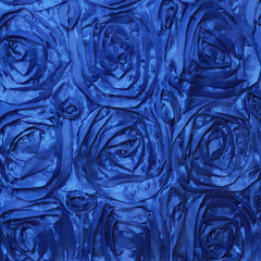 Satin 16" Chair Caps with Rosette Design for Chiavari Chairs Royal Blue - Exquisite Chair Back Cover for Weddings & Parties