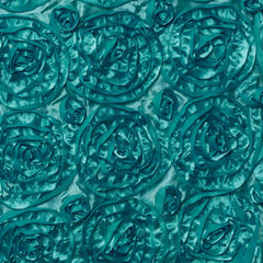 16" Turquoise Satin Rosette Chiavari Chair Caps, Chair Back Covers