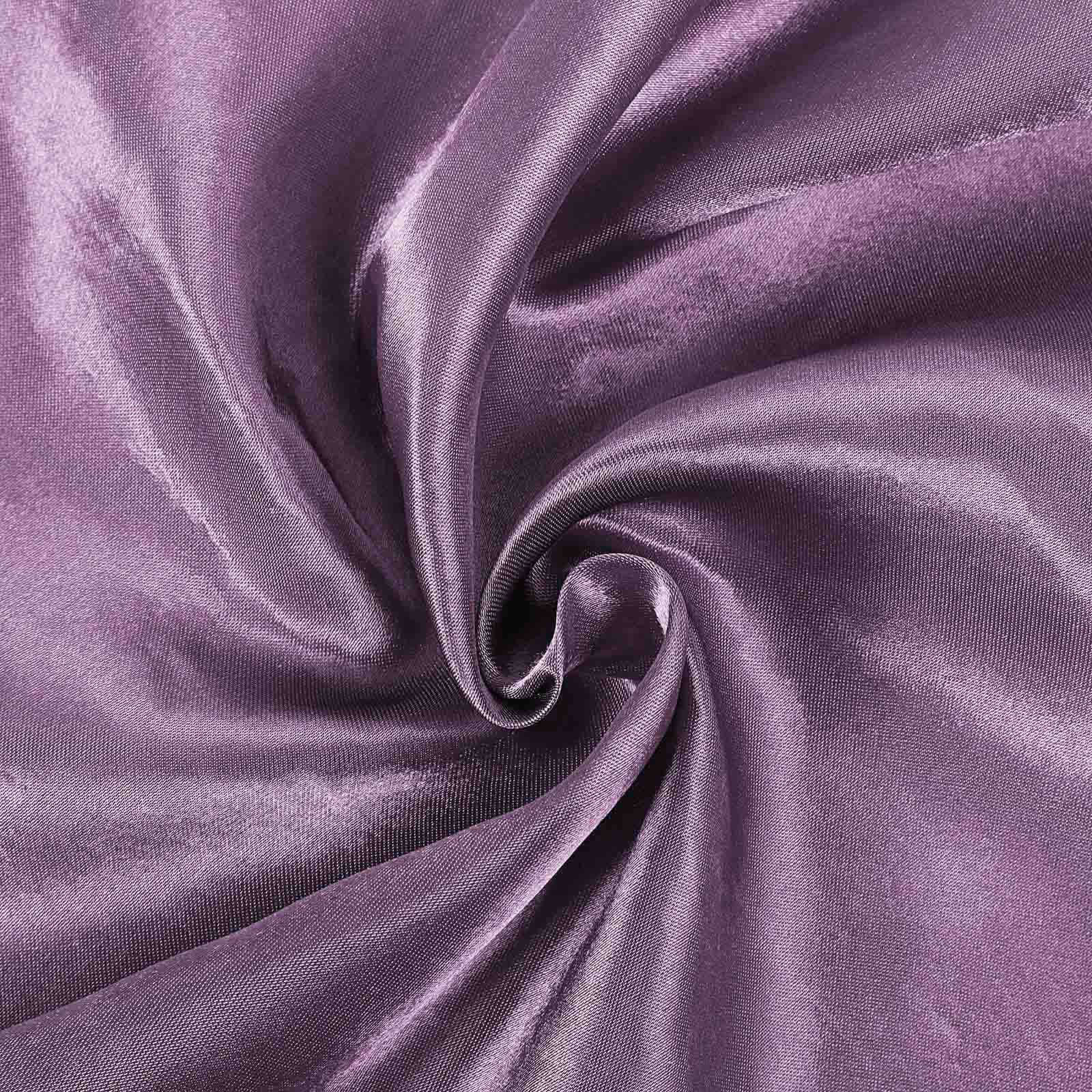 Satin Rectangular 60"x102" Tablecloth Violet Amethyst - Smooth and Lustrous Table Cover