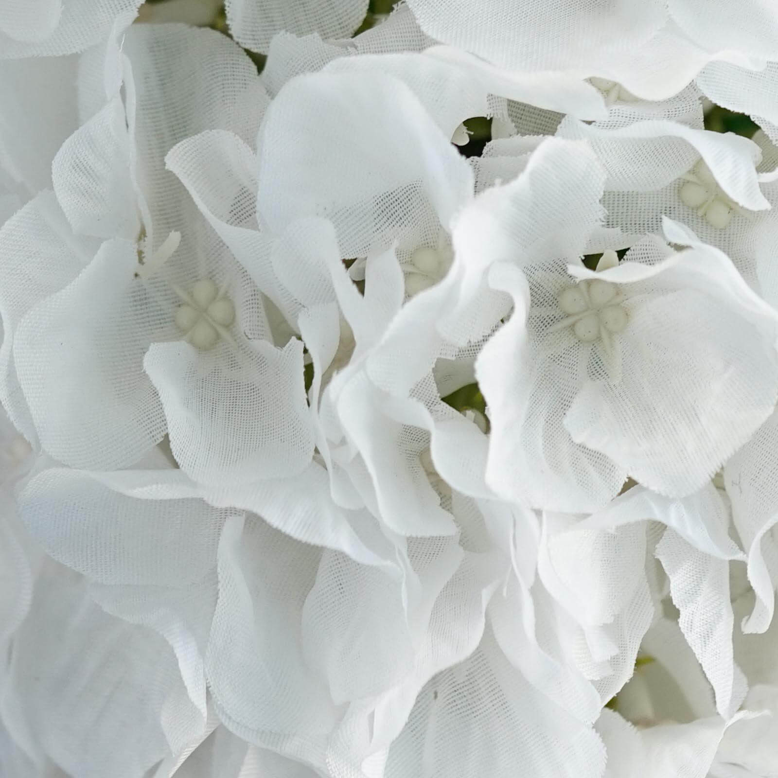 4 Pack 7" White Artificial Silk Hydrangea Kissing Flower Balls