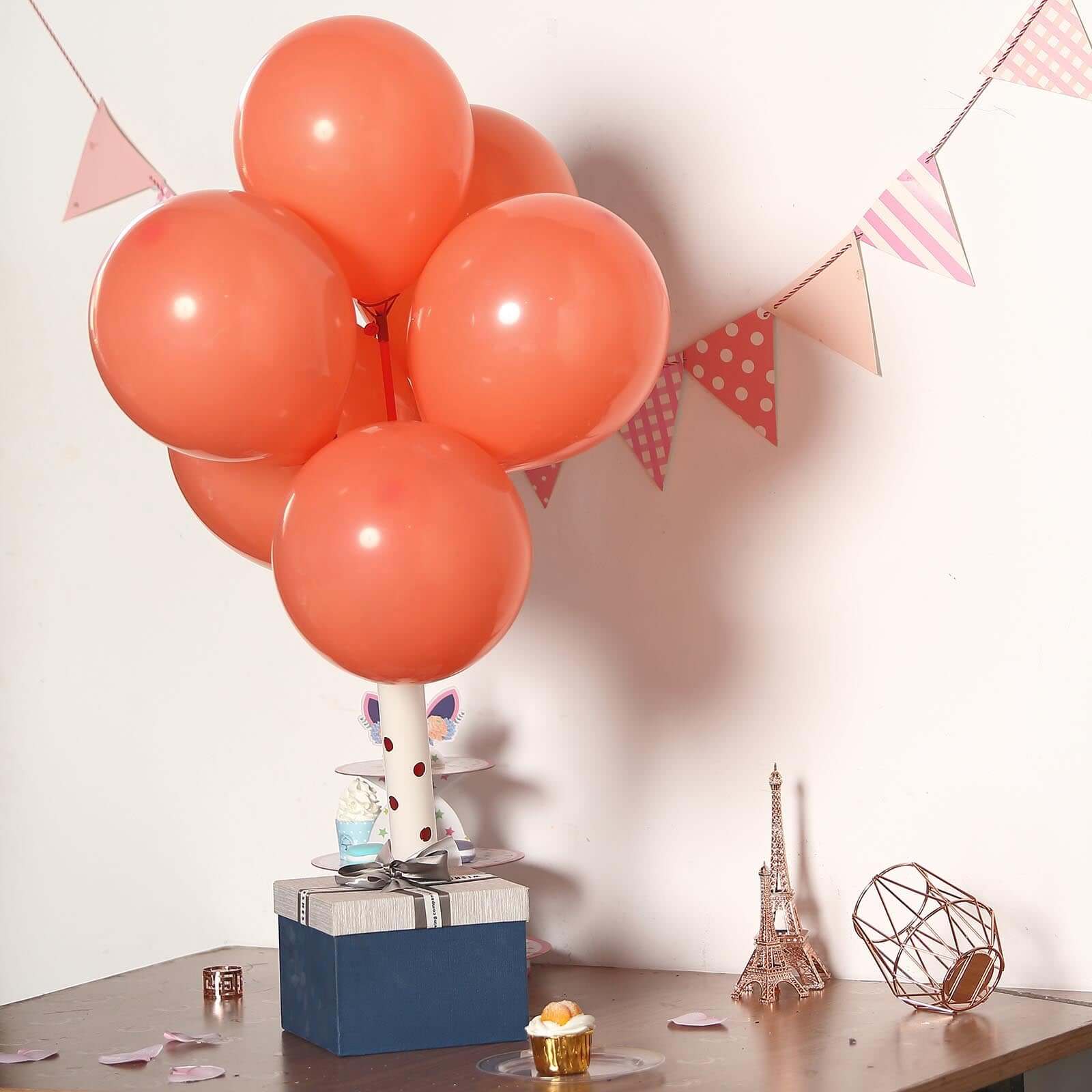 25 Pack 10" Matte Pastel Coral Helium or Air Latex Party Balloons