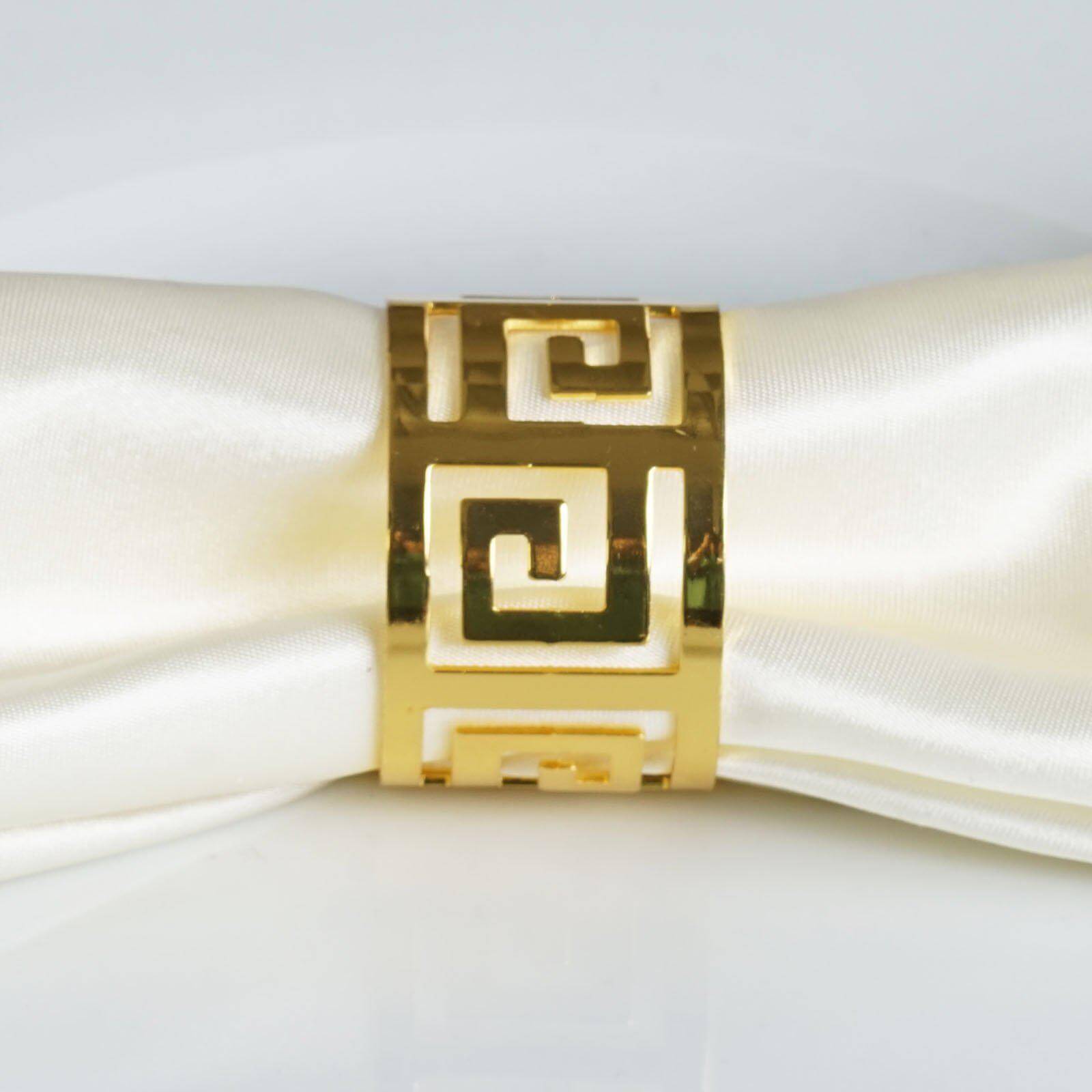 4 Pack Alluring Gold Plated Aluminum Napkin Rings