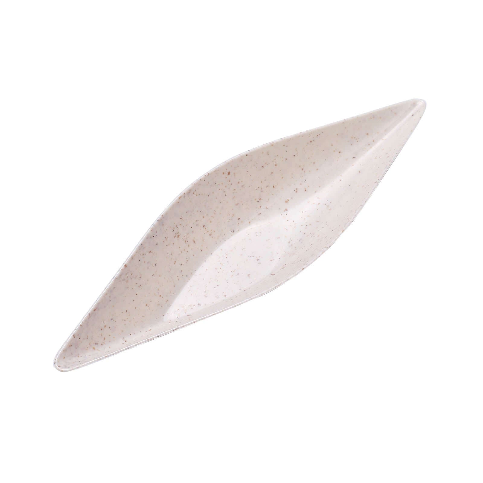 24-Pack Mini Wheat Straw Fiber Snack Plates Boat Shaped Biodegradable - Great for Desserts 5"