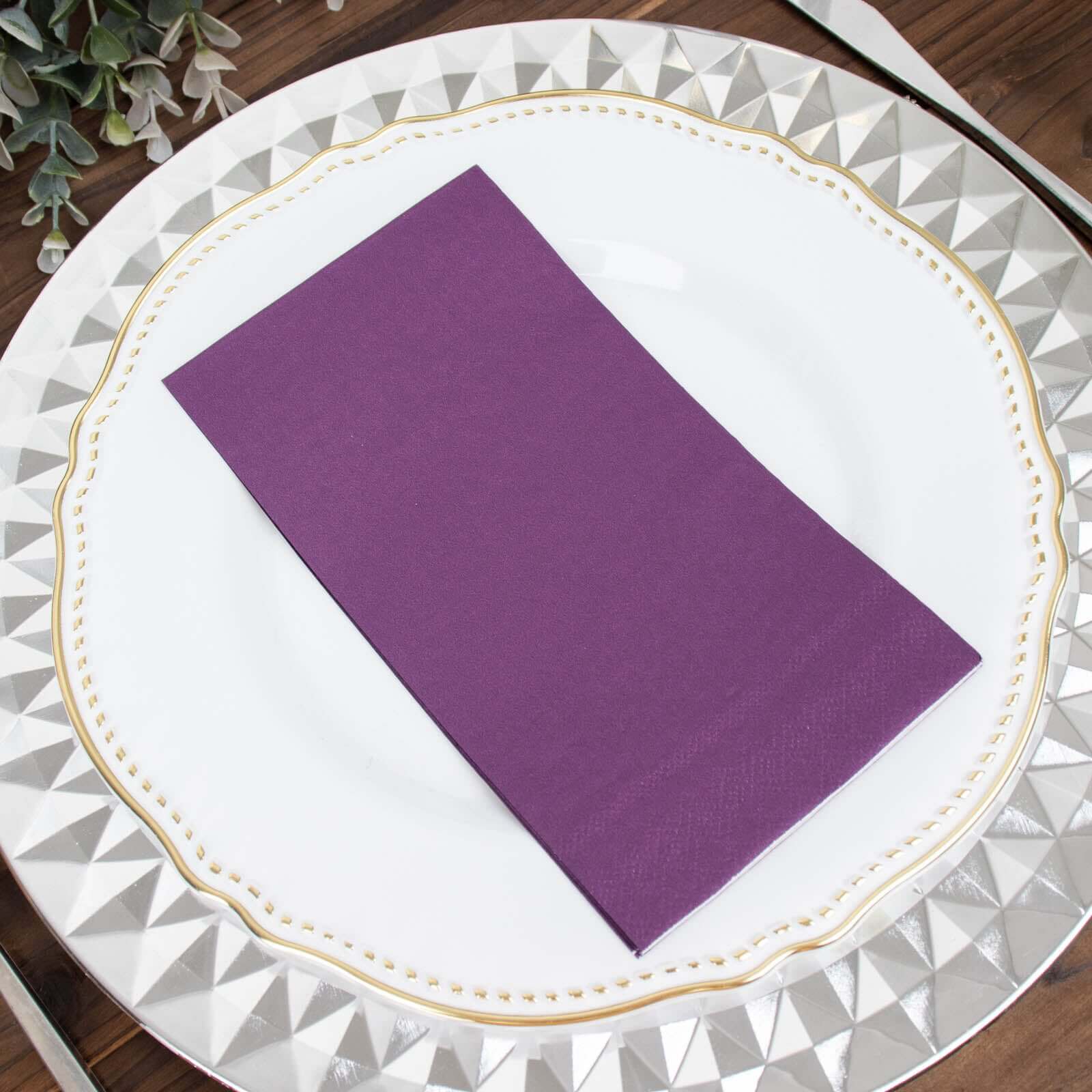 50-Pack Paper Napkins Soft Purple - Disposable 2-Ply Cocktail and Beverage Napkins for Weddings