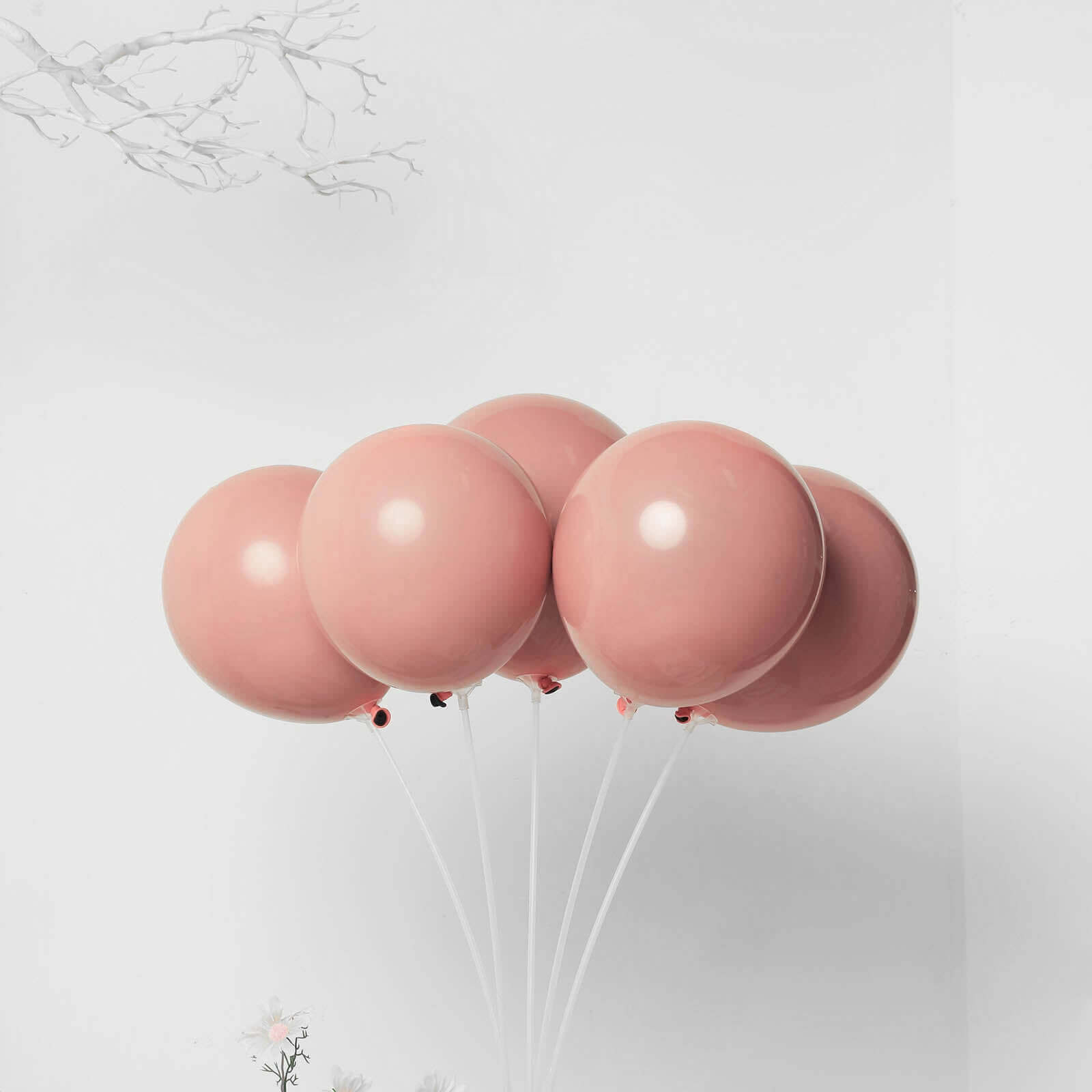 25 Pack 10" Matte Dusty Rose Double Stuffed Prepacked Latex Balloons