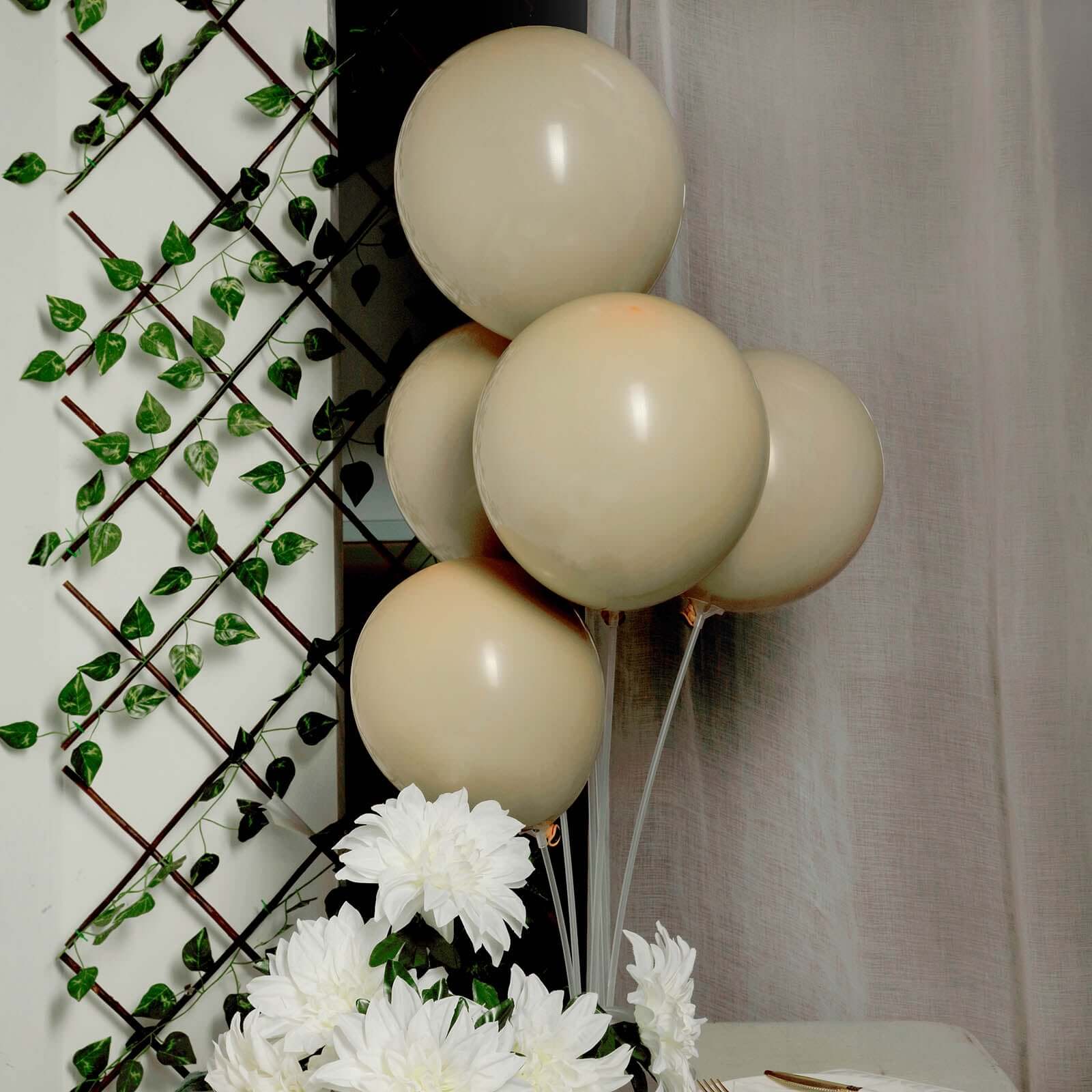 25 Pack 12" Matte Nude Double Stuffed Prepacked Latex Balloons