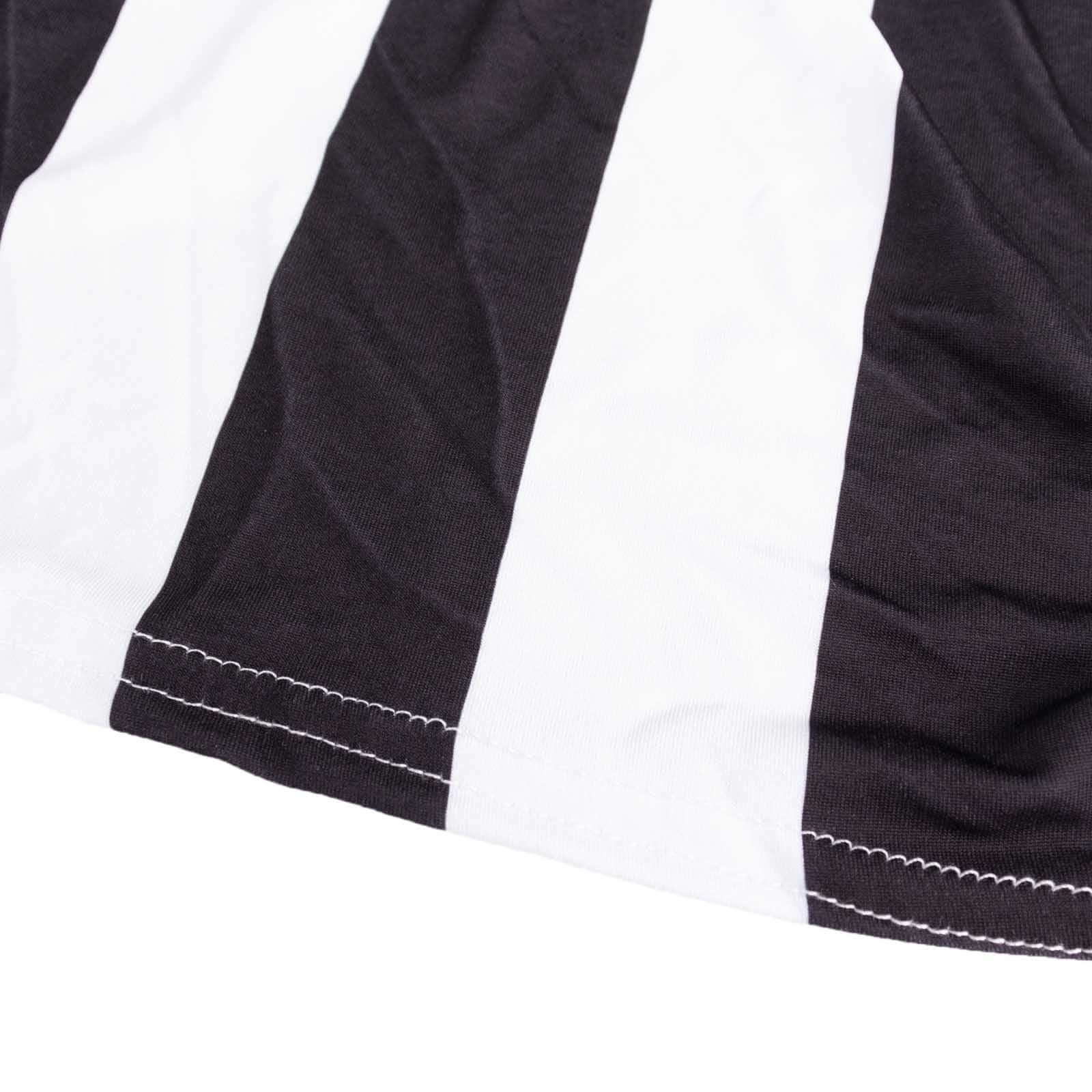 Spandex 32" Fitted Round Cocktail Table Cover Black/White Striped - Easy to Maintain Stretch Tablecloth
