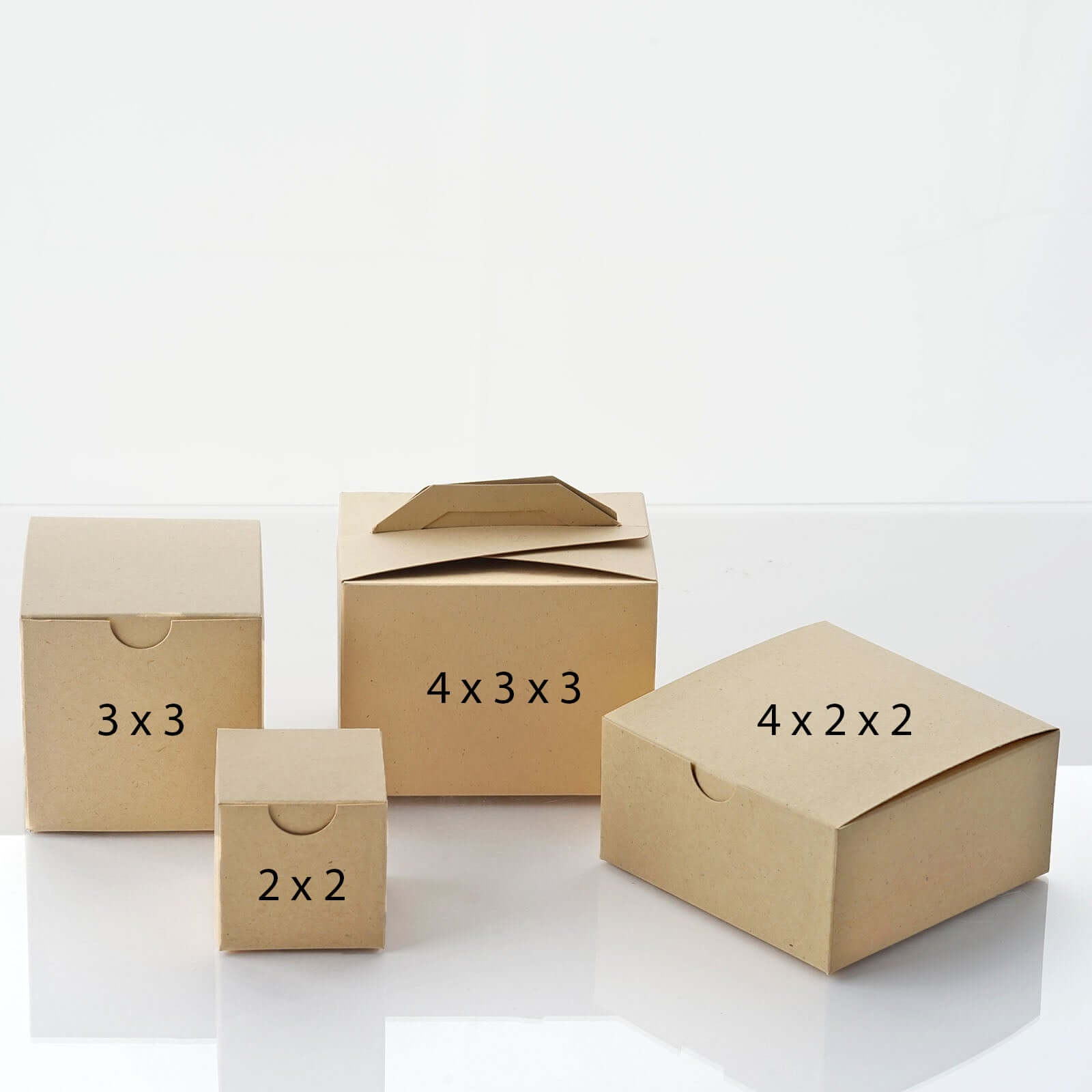 100 Pack 2.5"x2.5"x1.5" Chocolate Brown Party Favor Candy Gift Boxes