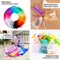 10 Pack 6"x9" Purple Organza Drawstring Wedding Party Favor Gift Bag
