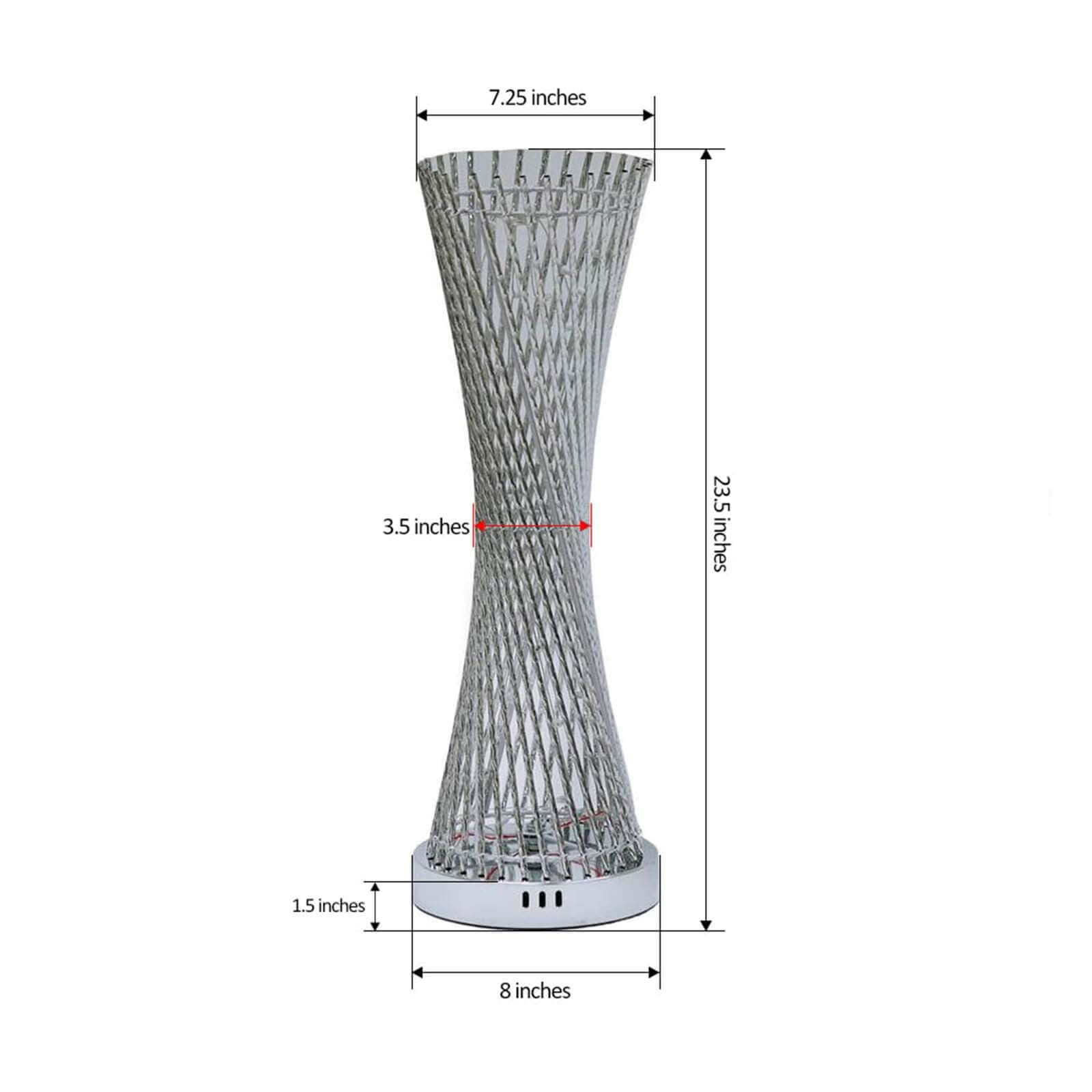 2ft Color Changing LED Spiral Metal Tower Columns LED Lamp, Night Light Wedding Centerpiece