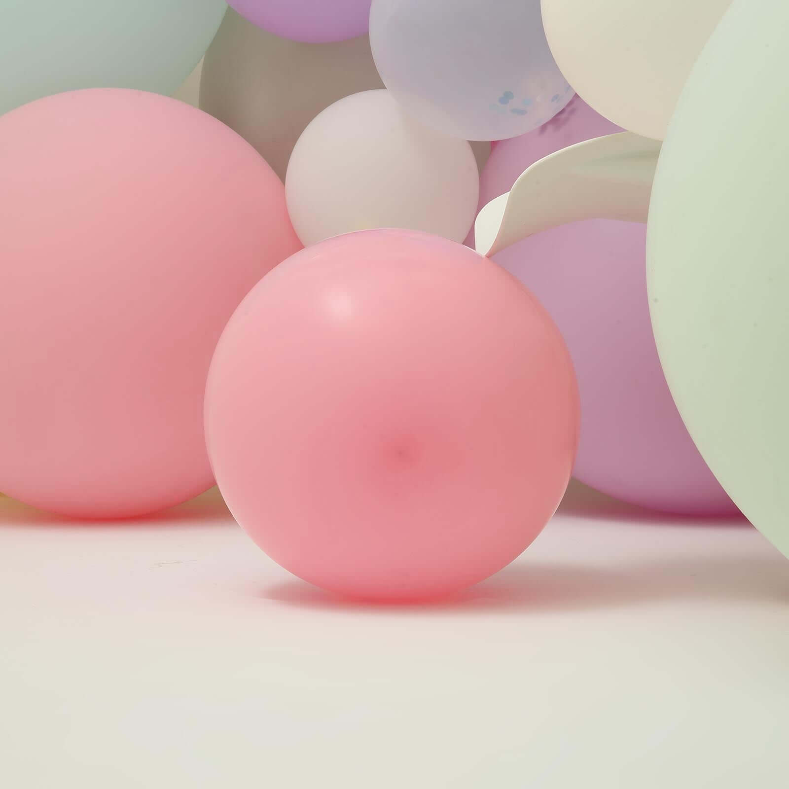 10 Pack 18" Matte Pastel Blush Helium or Air Latex Party Balloons