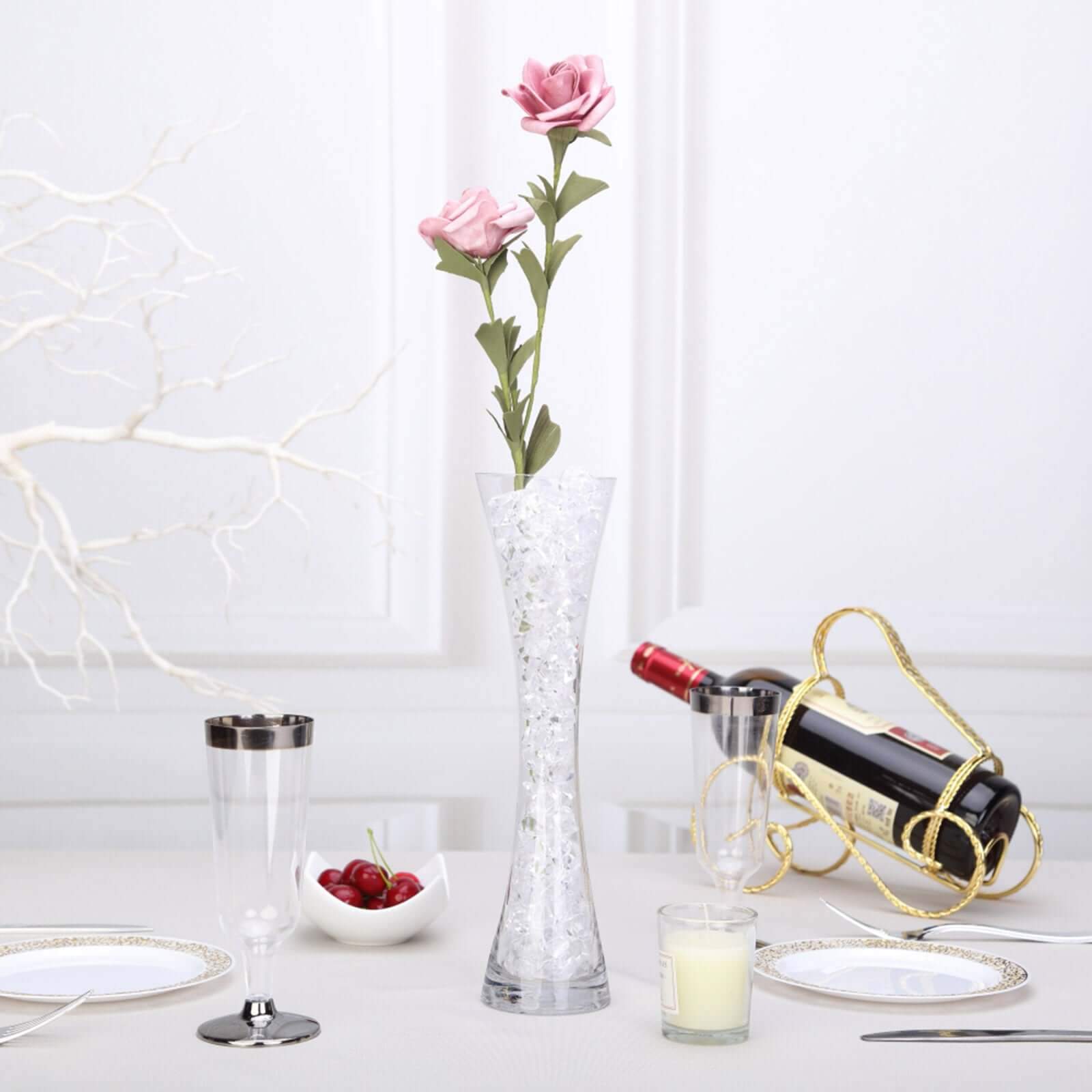 300 Pcs Acrylic Ice Bead Vase Fillers Large Clear - Stylish DIY Craft Crystals for Event Decor & Wedding Tables