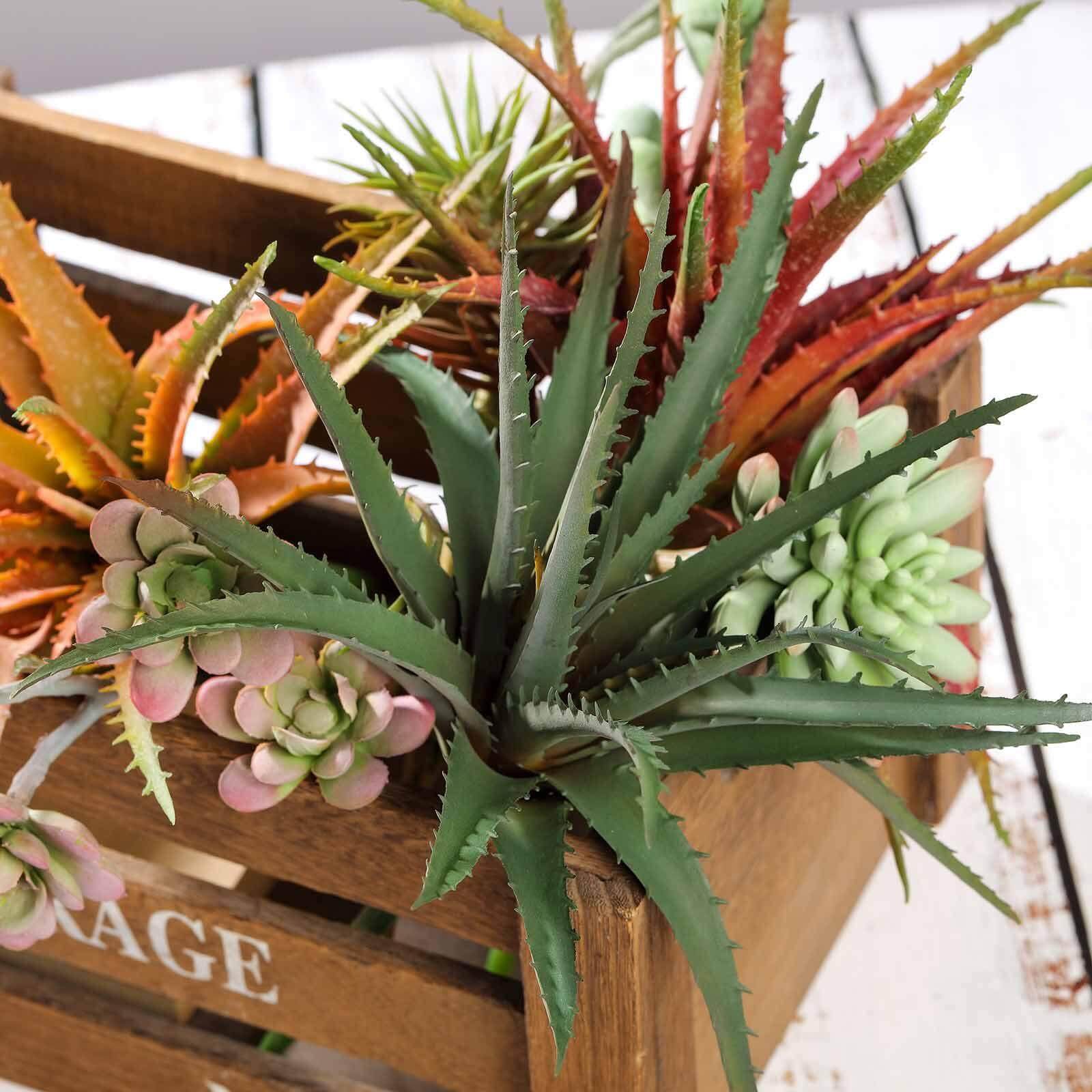 3 Pack 12" Artificial PVC Aloe Cameronii Decorative Succulent Plants