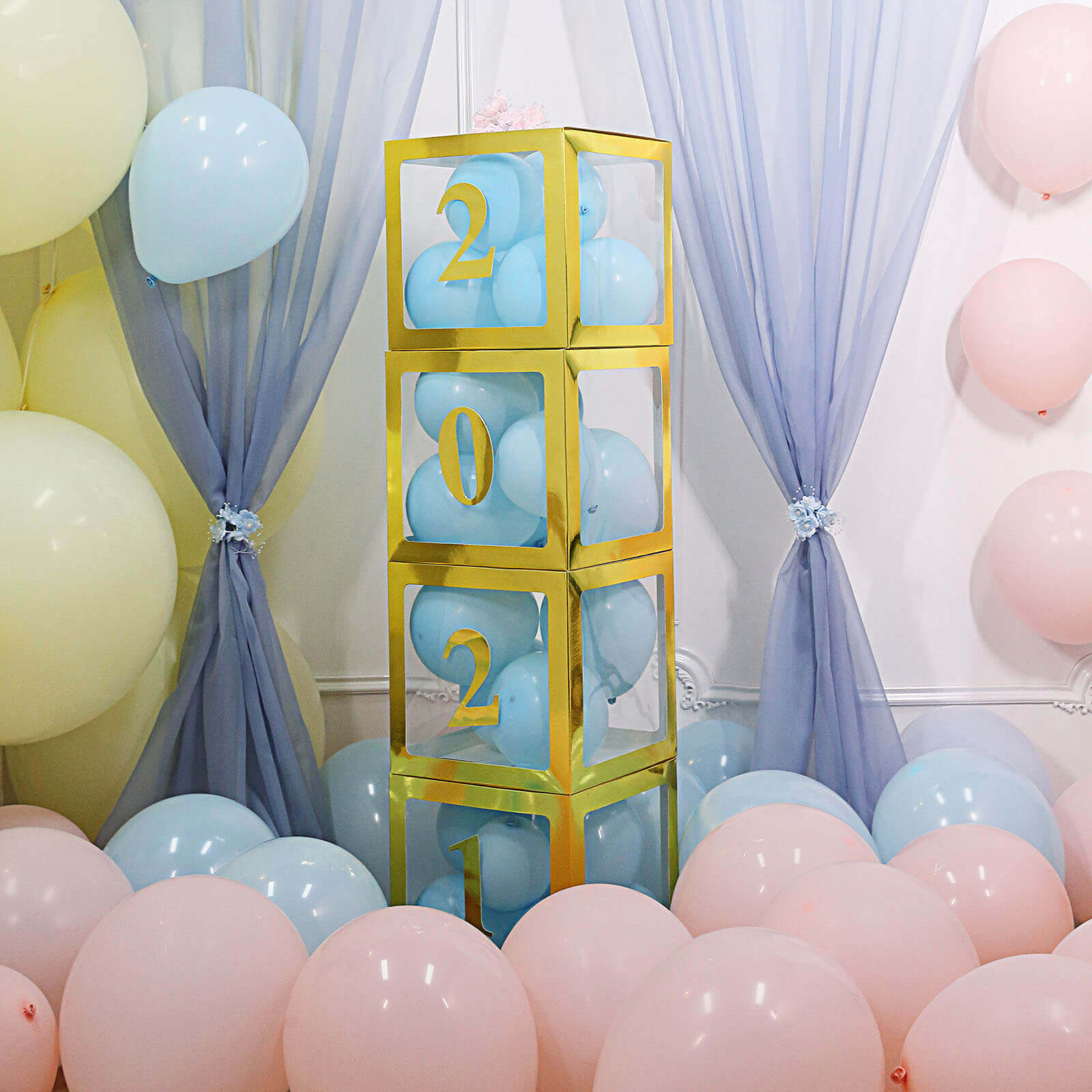 4-Pack Stickers Banner Custom 0-9 Number "6" Design Gold - Milestone Age and Date Stick-On Numbers 5"