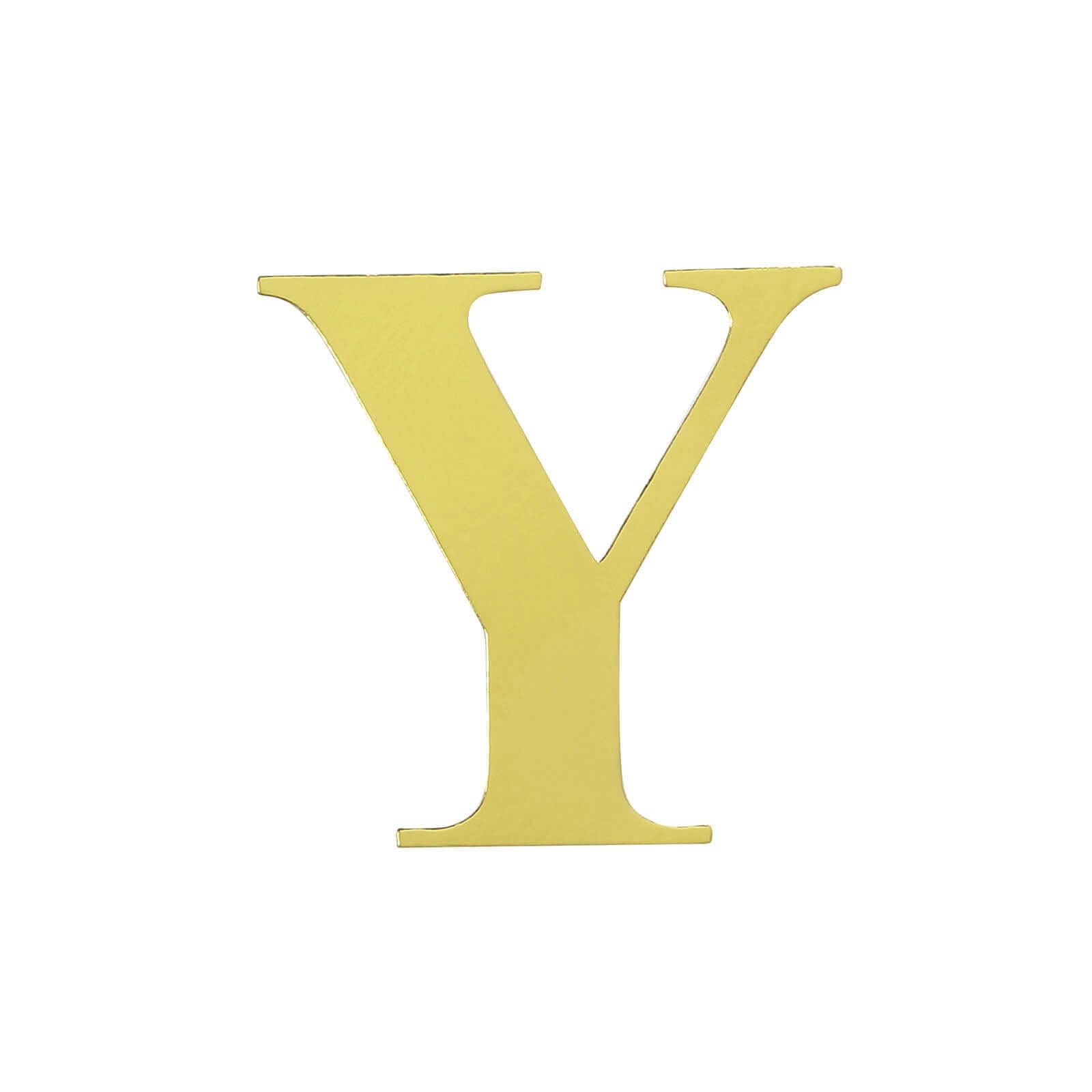 4 Pack 5" Metallic Gold Alphabet Stickers Banner, Customizable Stick on Gold Letters - Y