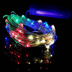 20 LED Micro Fairy String Lights Starry Bright Design Multicolor - Battery Operated Party Accent 90"