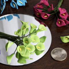 144 Pack 5" Chocolate Peacock Spread Foam Craft Calla Lilies