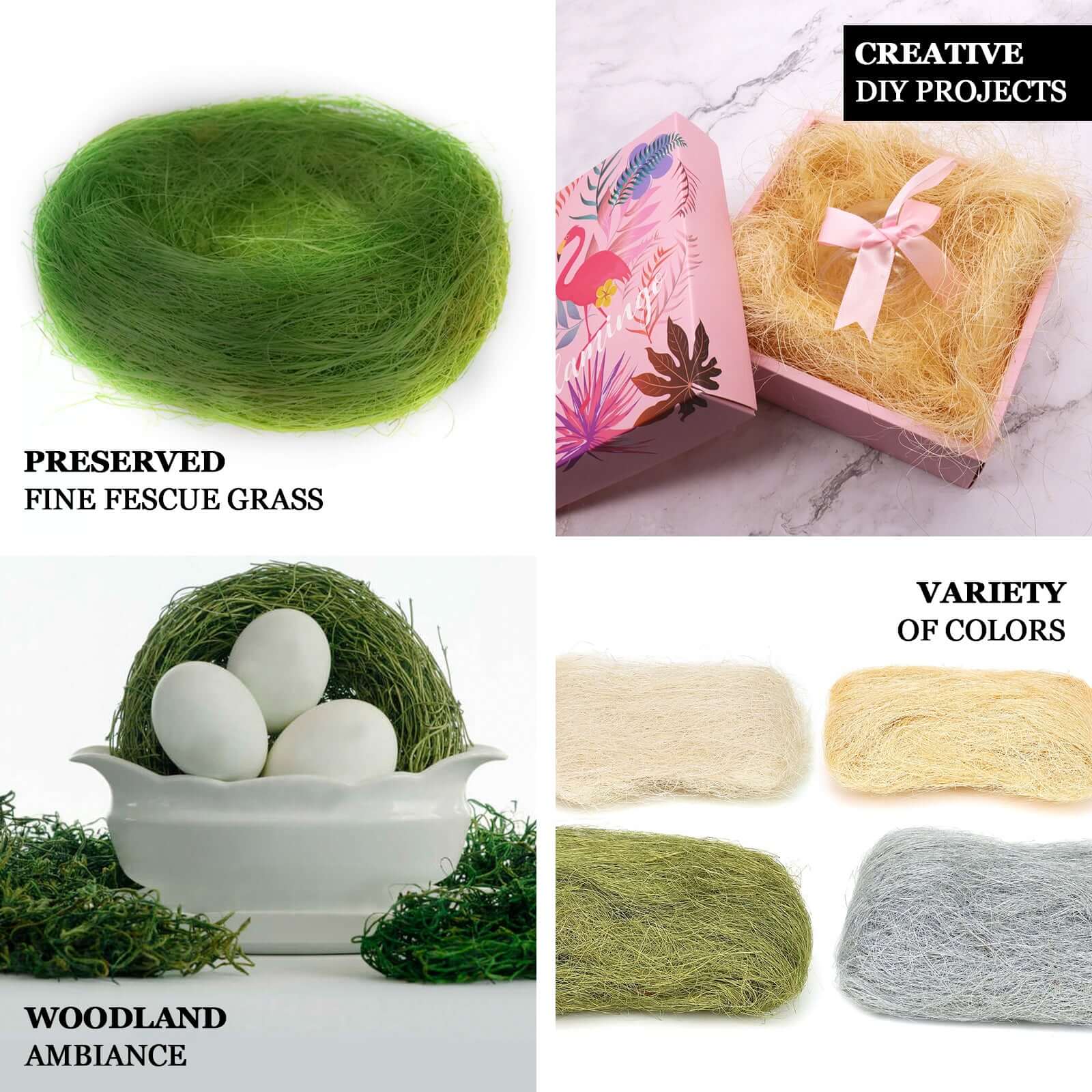 Natural Preserved Moss Grass DIY Gift Box Fillers Green - Craft Decoration Supplies 50g