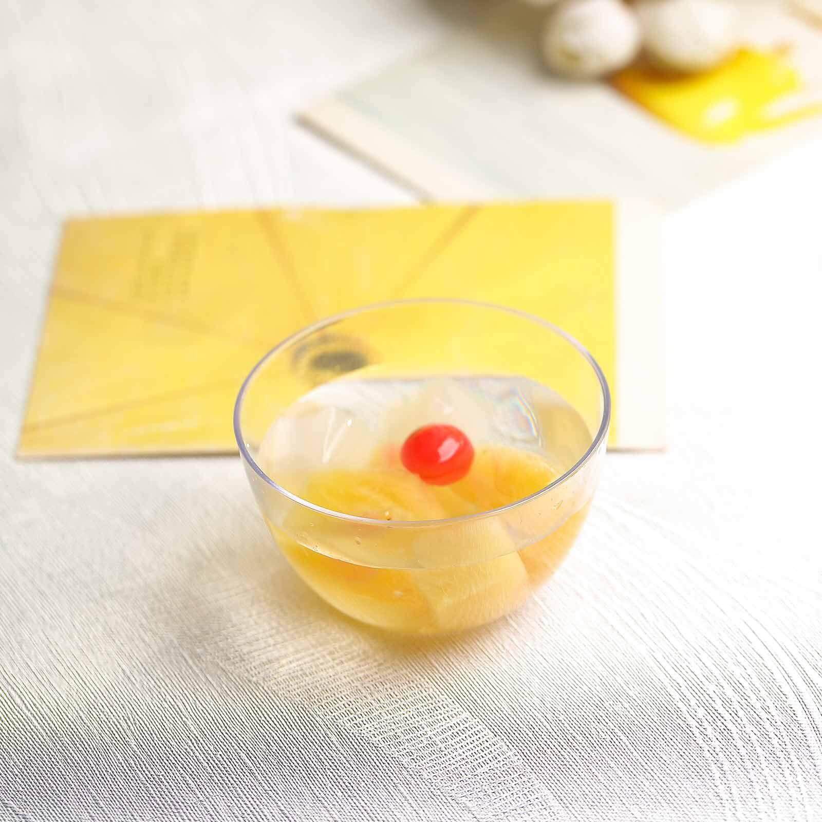 12-Pack Plastic Mini Snack Bowls Clear - Compact Disposable Bowls for Parties 4oz