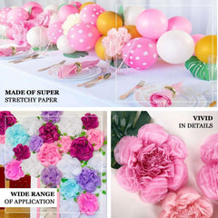 Set of 6 Lavender Eggplant Giant Peony 3D Paper Flowers Wall Decor - 12",16",20"